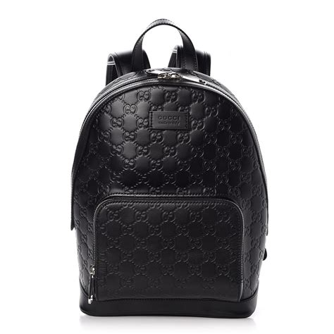 black gucci leather backpack|Gucci black small backpack.